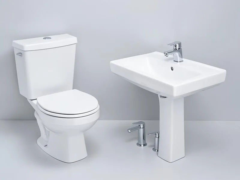 Muebles para baño y plomería para obra — catálogo BQF Materiales