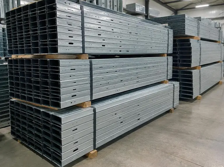 Paquetes de postes y canales metálicos galvanizados para tablaroca